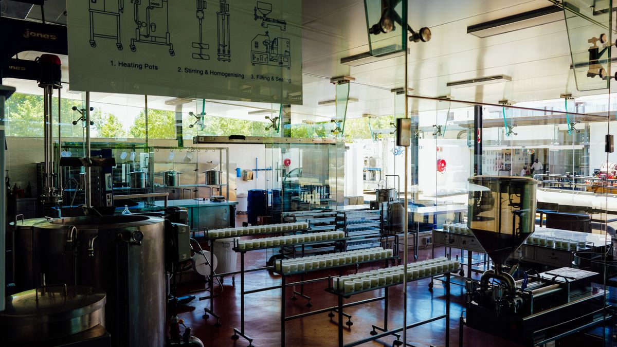 Ligne de production agroalimentaire moderne dans une usine